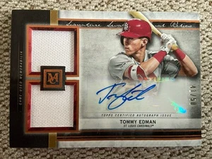 Tommy Edmon 2020 Topps Museum Collection Signature Swatch Dual Relics 41/50 Auto - Bild 1 von 2