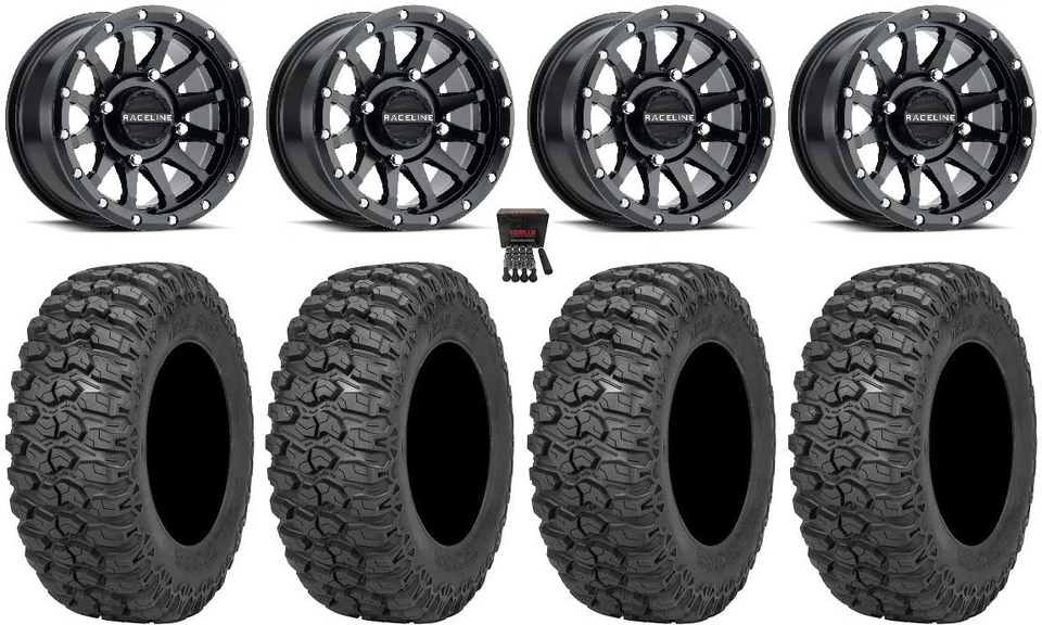 Raceline Trophy 14" Wheels Bk +38mm 28" Trail Saw 2.0 Tires Polaris Sportsman / - Image 1 of 4