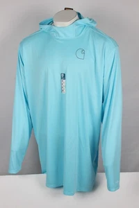 Carhartt Men's Force Sun Shirt Long Defender Hooded 3XL Tall Blue **Dirt Marks - Picture 1 of 3