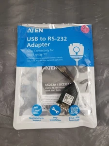 New ATEN USB Serial USB 2.0 to RS-232 Adapter 100 cm Male Data Transfer Cable - Afbeelding 1 van 2