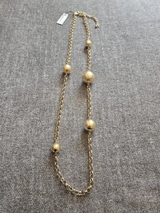 Collar Arden Oro Martillado Bola Estadista Maximalista 32 Pulgadas - Imagen 1 de 7