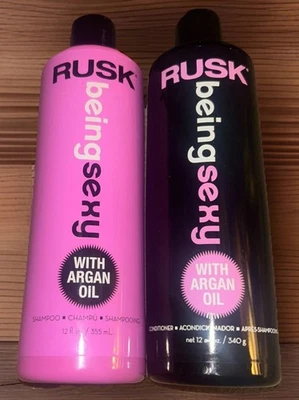 RUSK Being Sexy Argan Oil Shampoo/Conditioner Set-12oz-New/DC - Image 1 of 2