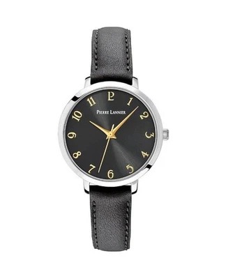 PIERRE LANNIER Mujer Analógico Cuarzo Informal Reloj Clásico Vestido Esfera Negra Impermeable Foto 1 de 4