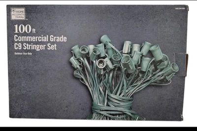 Juego de cuerdas de luz de Navidad de E/S de grado comercial C9 de 100 pies para el hogar Foto 1 de 3