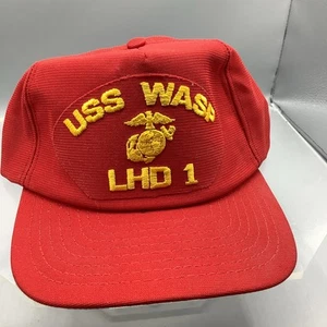 De colección New Era Frente Reforzado USS Wasp (LHD-1) Bordado SnapBack Rojo - Imagen 1 de 5