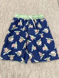 Star Wars Boys Size 6 Bathing Suit Shorts Baby Yoda - Picture 1 of 3