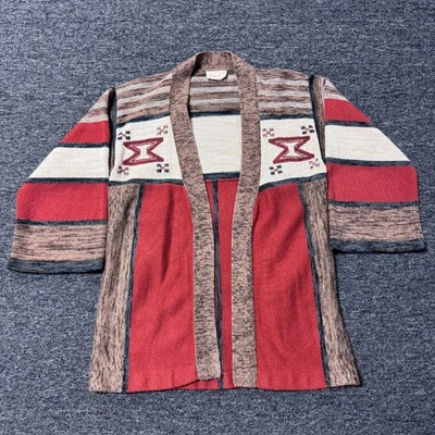 Vintage 70s Import 100% Virgin Acrylic Cardigan Knit Sweater Womens - Aztec S/M - Image 1 of 4