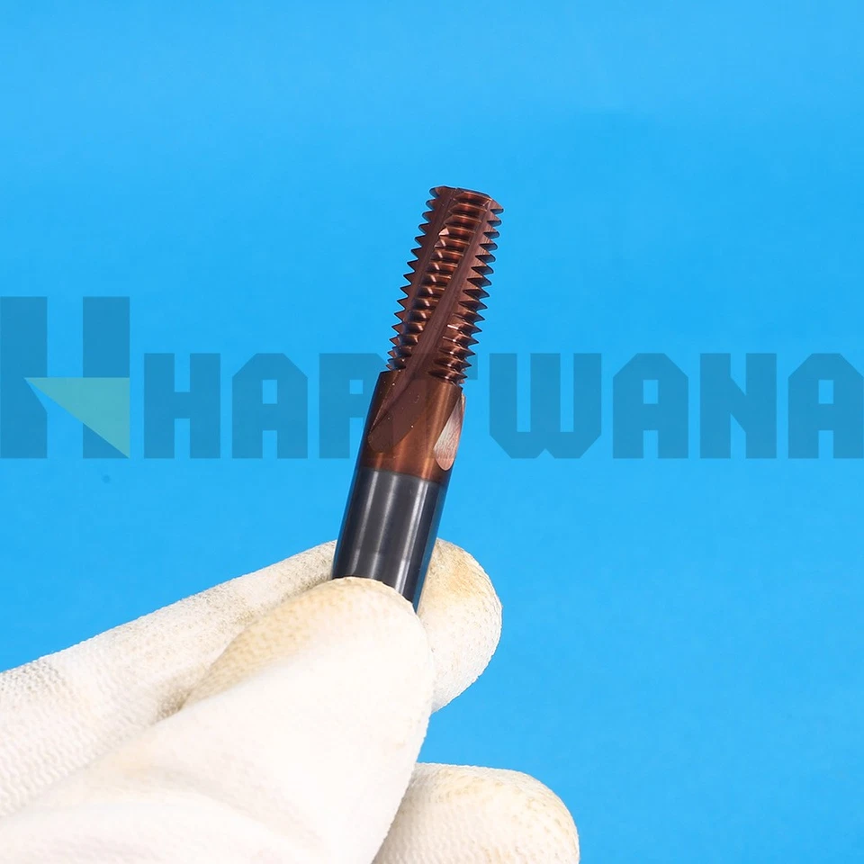 1/4-18 NPT Solid  Carbide Thread Mill TiAlN Coated Full Tooth CNC Milling Thread - Image 1 of 4