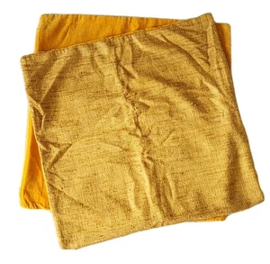 2 Crate & Barrel Throw Pillow Cover Trevino Woven Silk Velvet Sunflower 20" Lush - Picture 1 of 4