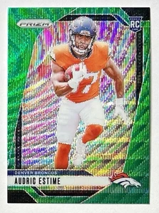 Prizm Audric Estime Green Wave Prizm Refractor Rookie SP RC 306 Broncos NFL 2024 - Imagen 1 de 12