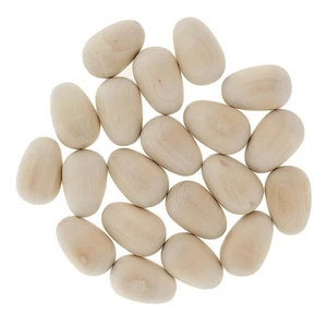 Wood Easter Eggs Wooden Eggs Toys 20 Pieces Color 23x37mm - Picture 1 of 7