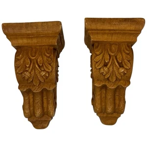 Corbel Assimiliertes Holz Polyurethan Zierleiste Ornament Dekoratives Set 2 Neu Sm - Bild 1 von 6