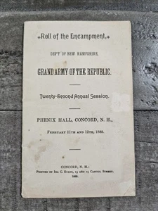 GAR 1889 CONCORD NEW HAMPSHIRE ROLL OF ENCAMPMENT - Picture 1 of 7