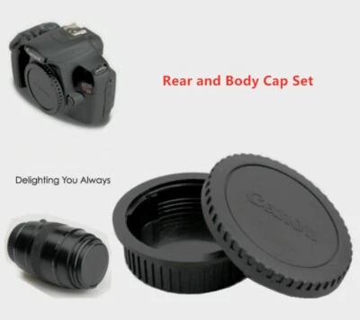 New Body Cover Rear Lens Cap Set for Canon 80d 700d 5d4 1200 EOS ELAN EF-S Mount - Image 1 of 4