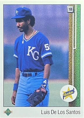 1989 Upper Deck Rookie #12 Luis de los Santos Kansas City Royals Baseball Card - Image 1 of 2