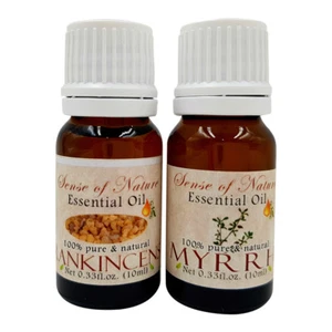 Aceites esenciales de incienso y mirra 100% naturales grado terapéutico orgánico 10 ml - Imagen 1 de 6