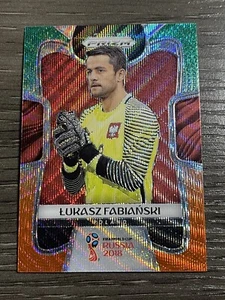 2018 Panini Prizm World Cup Soccer Green Orange Wave #153 Lukasz Fabianski - Picture 1 of 2