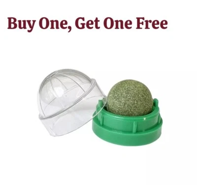 Natural Catnip Wall Ball Toy Healthy Treat For Digestion & Play Chase For Cats - Image 1 of 4