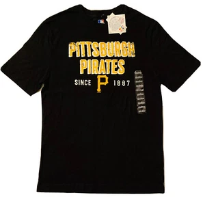 Brand New MLB Pittsburgh Pirates Men’s Black Logo Shirt Size M - Picture 1 of 3