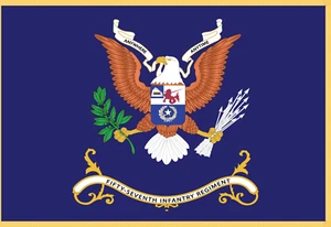 Rectangle Flags - 57th Infantry Regiment - ANYWHERE, ANYTIME Flag w Fringe X 30 - Picture 1 of 1