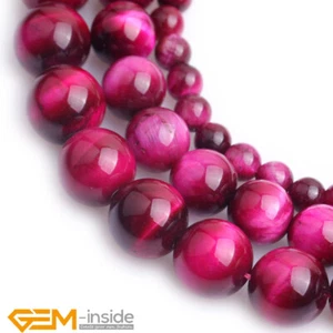 Pink Tiger‘s Eye Gemstone 6mm 10mm 12mm Round Loose Beads For Jewelry Making 15" - Picture 1 of 27