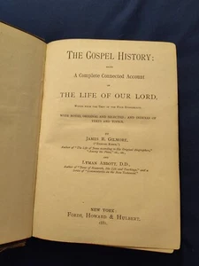 Rare The Gospel History The Life Of Our Lord James Gilmore Lyman Abbott 1880 HTF - Picture 1 of 20