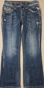 rock revival uomo jeans 32 Ronnie Boot blu medio ***vedi condizioni desc *** - Foto 1 di 14