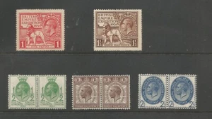 GB GV 1924 Empire Exibition & 1929 UPU stamps mint pairs SEE SCANS - Picture 1 of 2