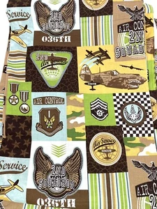 MBT Squadron AIR TRAFFIC CONTROL PATCH & BADGES  PRINT 4 YARDS Cotton - Picture 1 of 2