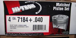 Hi-Tech/Blockmaster 7184-040 Set of 4 Pistons fits 122 Ford - Picture 1 of 2