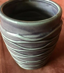 PURPLE CERAMIC BATH ACESSORY HOLDER - Picture 1 of 4