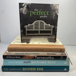 6 Lot Gardens-Backyard Book x 2, Terracotta, Small Gardens, Fifty Tools, Perfect - Picture 1 of 15