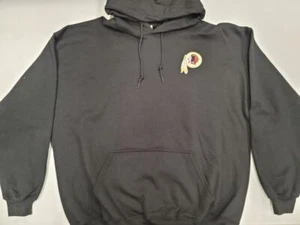 20120 Mens Majestic WASHINGTON REDSKINS Pullover Hooded Hoodie SWEATSHIRT BLACK - Picture 1 of 1