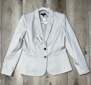 Ann Taylor Baumwolle/Elasthan Blazer Jacke Stone Gr. 10 NEU - Bild 1 von 10