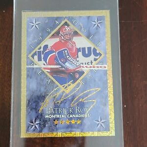 1994-94 Leaf Gold Stars Patrick Roy Mike Richter 03146/10000 Canadiens Rangers