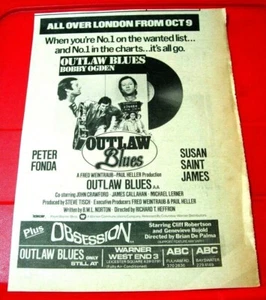 Outlaw Blues Peter Fonda/Susan St James Vintage ORIG'77 Press/Mag ADVERT 8.5"x 6 - Imagen 1 de 3