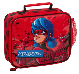 Miraculous Lunch Bag Girls Red Ladybug Sequins School Cooler Lunch Box for Kids  - Picture 1 of 19
