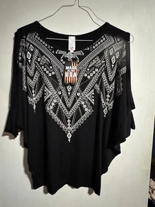 New Liberty Wear Black Sleeveless Thunderbird Shirt Tank Tunic Biker markystore - Picture 1 of 5