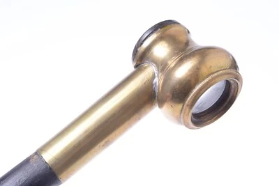 ✅ ANTIQUE GADGET CANE WALKING STICK 4X MONOCULAR SPYGLASS BRASS KNOB 84CM 33.07” - Image 1 of 4
