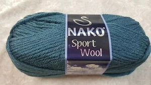 Nako Sport Wool Chunky #185 Petrol Blue 100g Wool & Acrylic - Picture 1 of 1