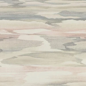 Jane Churchill Cloudscape Vinyl Wallpaper J8003-02 Colour Pink/Multi - Picture 1 of 5