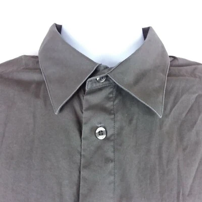 Men's Volcom Button-Up Shirt Size LG Tailored L/S Skateboard Casual Brown Cotton - Image 1 of 4