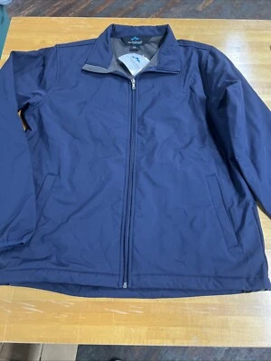 NWT TRI-MOUNTAIN Softshell JACKET Water-Resistant NYLON OUTER Sz Sz L Navy Blue - Image 1 of 4