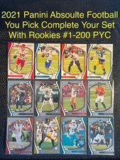 2021 Absolute Football You Pick Complete Your Set With Rookie Card PYC #1-200
