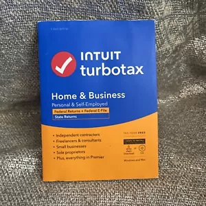 Genuine TurboTax HOME & BUSINESS 2023 Federal + State Returns Windows & Mac USA - Picture 1 of 4