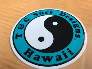 Adesivo vintage anni 80 originale T&C Surf Designs NOS - Foto 1 di 2