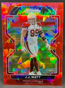 2021 Panini Prizm #79 J.J. Watt Red Cracked Ice Prizm Arizona Cardinals - Picture 1 of 2