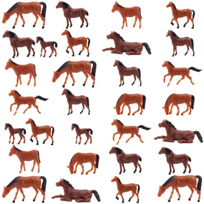 AN8702 30pcs 1:87 Well Painted Farm Animals Horses HO Scale - Image 1 of 4
