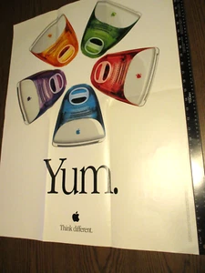 iMac Flavors 1999 Promo Poster G3 Apple Computers Yum Think Different Macintosh - Picture 1 of 6