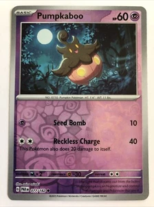Juego de cartas coleccionables Pokémon Paradox Rift Pumpkaboo Holofoil inverso 077/182 casi nuevo - Imagen 1 de 2